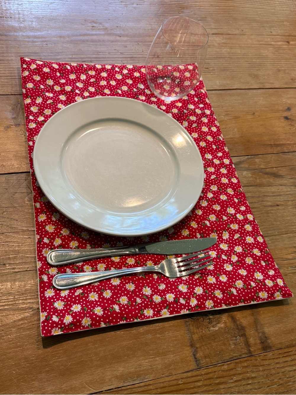 Handmade Daisy Print Placemats Set of 4 Cottagecore Farmhouse - Picture 9 of 9